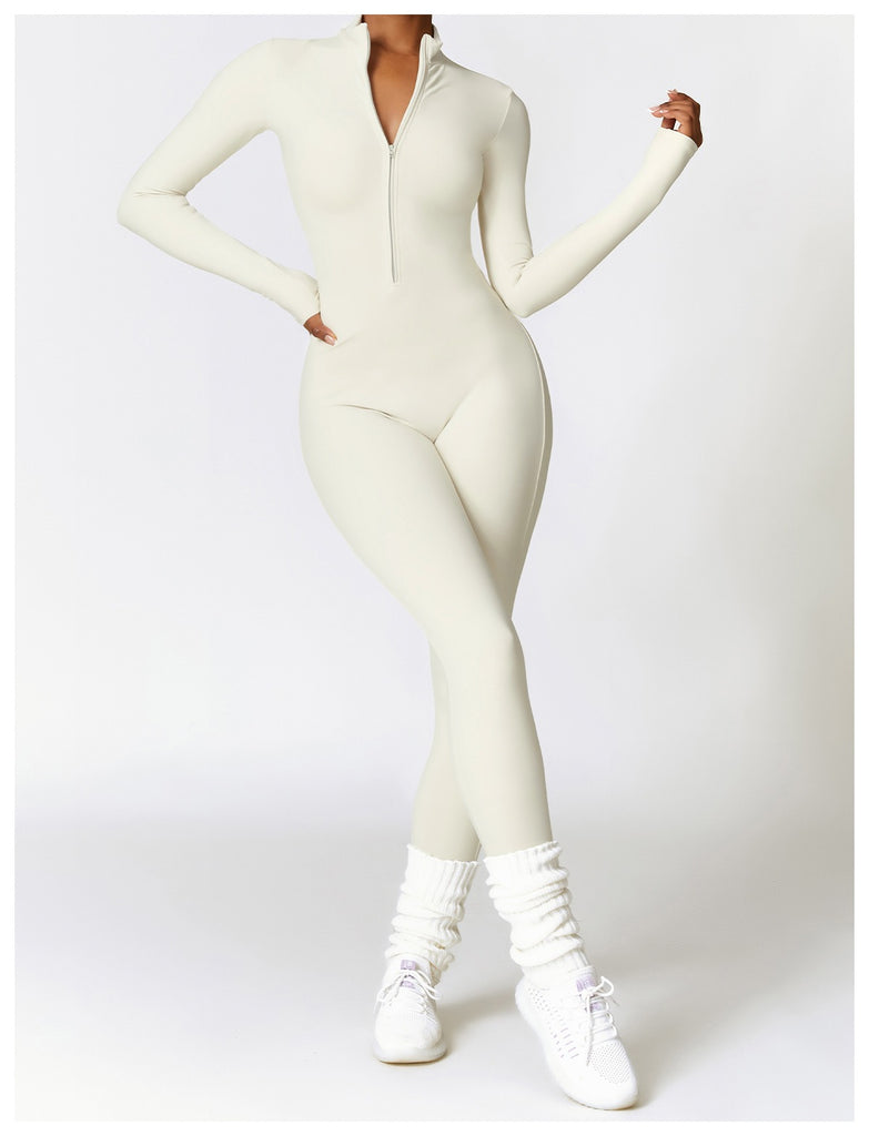 LUCKY LABEL WOMENS Long Sleeve Ribbed Jumpsuit Body Tops Bodysuit